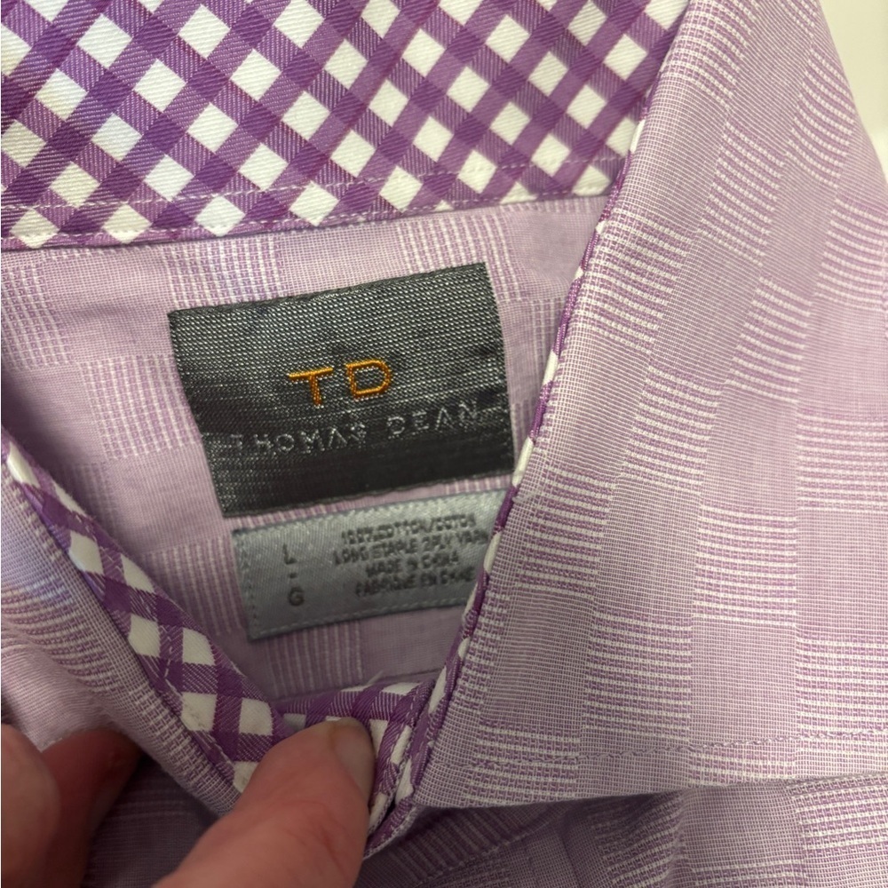 Men's Purple Checkered Shirt - Picture 2 of 4